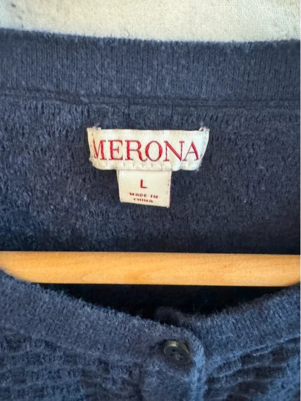 Women’s Merona blue button down cardigan sweater size large